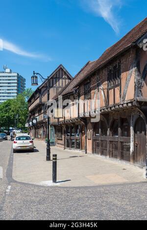 Historische Spon Street im Zentrum von Coventry, West Midlands, Großbritannien Stockfoto