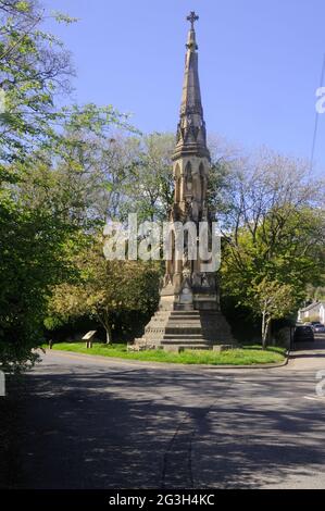 Denkmal von John Gibbs an Sir George Cornewall Lewis, BT., lokalen M.P. und Schatzkanzler 1855 -8, in New Radnor, Radnorshire, Wales Stockfoto