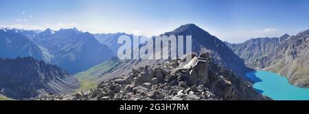 Malerischen Panorama des Tien-Shan-Gebirges in Kirgisistan Stockfoto