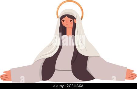 Charakter der Jungfrau maria Stock Vektor