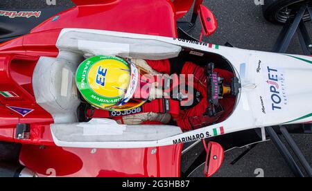 VallelungaJuni 13 2021, FX-Rennen. Blick auf Rennwagen-Einsitzer-Cockpit direkt von oben Stockfoto