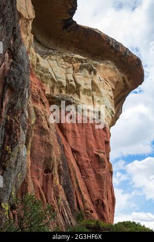 Mushroom Rock im Golden Gate Highlands National Park, Freistaat, Südafrika Stockfoto