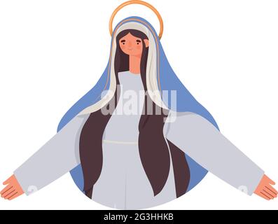 Charakter der heiligen maria Stock Vektor