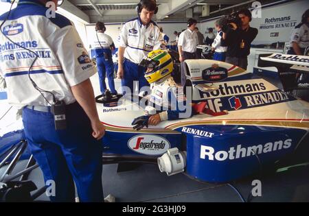 Ayrton Senna. Pazifik-Grand-Prix 1994 Stockfoto