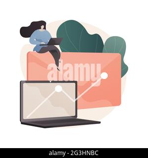 E-Mail Marketing abstraktes Konzept Vektor Illustration. Stock Vektor