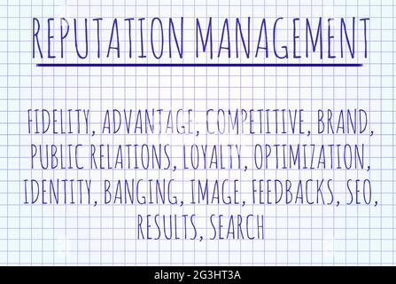 Reputation Management word Cloud Stockfoto