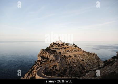 Kurvenreiche Straße in Mallorca, Spanien, genannt Sa Calobra Stockfoto