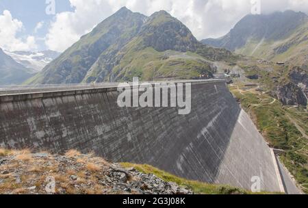 Dam Grande Dixence - Welthöchste Schwerkraft Damm Stockfoto