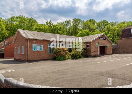 Die Gospel Hall in Batchley, Redditch, Worcestershire. Stockfoto