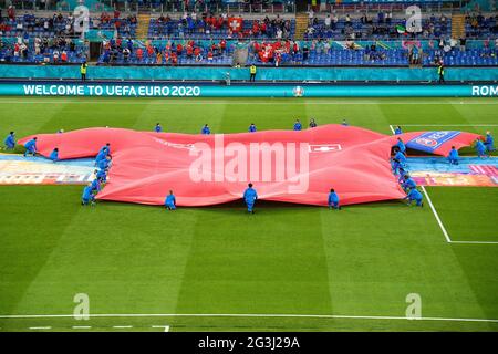 Rom, Italien. Juni 2021. Das Spielfeld während der UEFA Euro 2020 Gruppe A - Italien gegen die Schweiz im Olimpic Stadium in Rom./LiveMedia Kredit: Unabhängige Fotoagentur/Alamy Live News Stockfoto