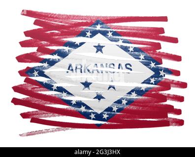 Abbildung der Flagge - Arkansas Stockfoto