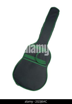 Tasche aus Gitarrenstoff isoliert auf Weiß Stockfoto