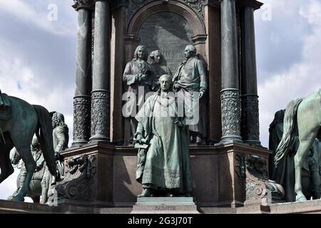 Wien. Maria-Theresien-Platz. Denkmal der Kaiserin Maria Theresia. Stockfoto