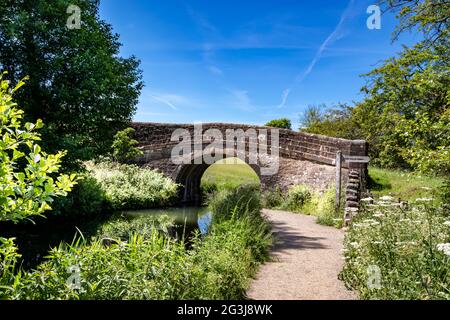 Cromford Canal Towpath und Matlock Rugby Club Pitch Cromford, Derbyshire, England Stockfoto