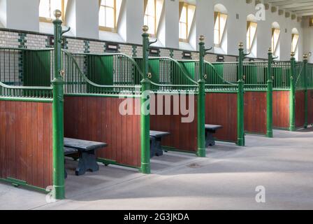 Großer alter leerer Stall Stockfoto