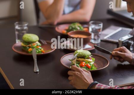 Bild der vegane Gerichte Stockfoto