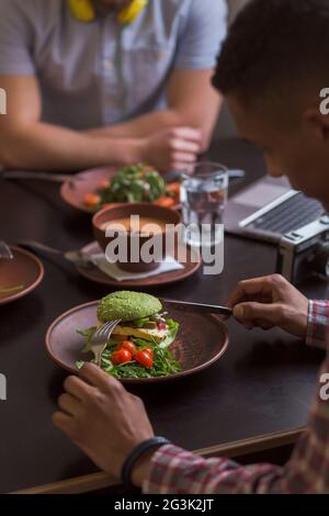 Bild der vegane Gerichte Stockfoto