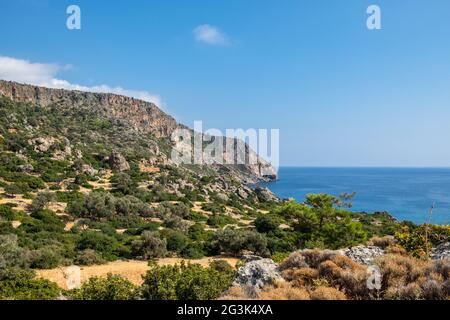 Auf dem Wanderweg nach Sougia im Süden der griechischen Insel Kreta Stockfoto