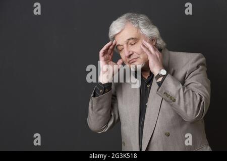 Professor Mann Universität oder Arbeitskollege im studio Stockfoto