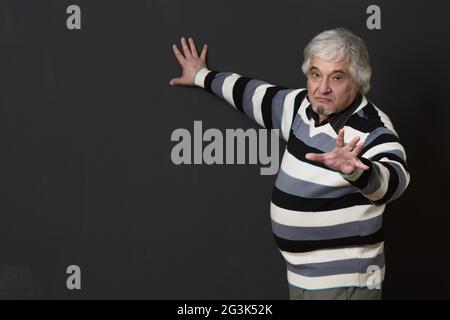 Professor Mann Universität oder Arbeitskollege im studio Stockfoto