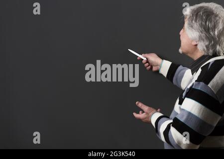 Professor Mann Universität oder Arbeitskollege im studio Stockfoto