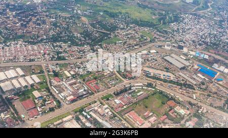 Luftaufnahme der Addis Abeba Stockfoto