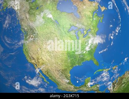 Karte von nord amerika Stockfoto