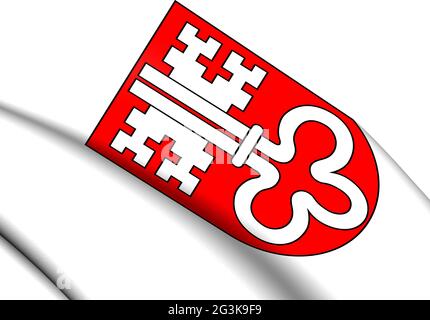 Wappen Nidwalden, Schweiz. Stockfoto