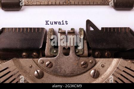 Alte Schreibmaschine - Kuwait Stockfoto