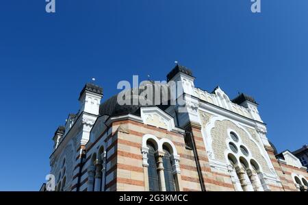 Die Synagoge von Sofia ist die größte Synagoge in Bulgarien. Stockfoto