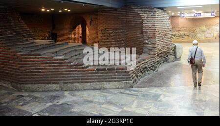 Der Archäologische Komplex von Serdica in Sofia, Bulgarien. Stockfoto