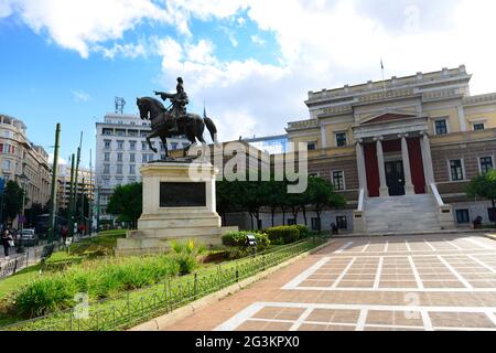 Das alte Parlamentsgebäude in Athen, Griechenland. Stockfoto