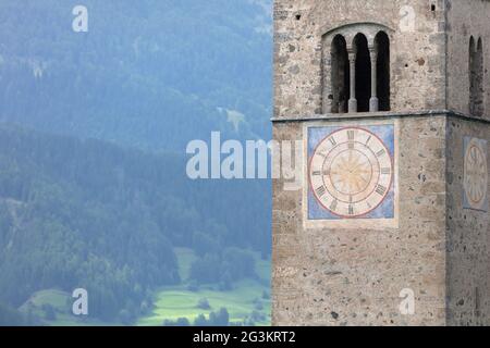 Untergetaucht Turm der reschensee Kirche tief in Resias See im Trentino-Alto Tal Stockfoto