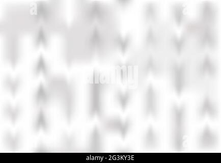 Hellweißes Banner mit Verläufen. Grau verschwommene Checkmarks isoliert auf weißem Hintergrund. Glatte geometrische Figuren. Bild mit gestreiften Pfeilen. Vertikal BL Stock Vektor