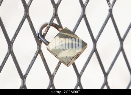 Liebe Vorhängeschloss in Griechenland Stockfoto