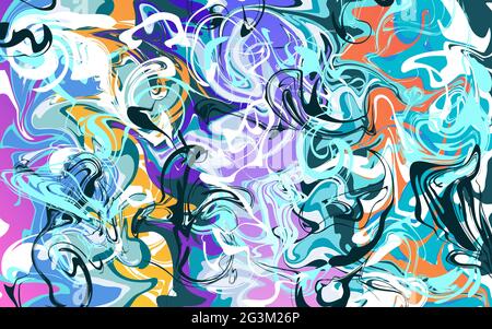 Banner mit Marmorstruktur. Flüssige Textur. Rosa, blaue, orangefarbene Flecken. Gradient Vektor Illustration, für Hintergründe, Urlaub Visitenkarten, Poster Postauto Stock Vektor