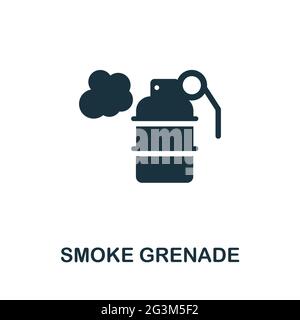 Flaches Symbol für Rauchgranate. Farblich gefülltes einfaches Smoke Grenade Icon für Templates, Webdesign und Infografiken Stock Vektor