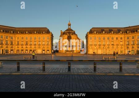 FRANKREICH, GIRONDE (33), BORDEAUX, PLACE DE LA BOURSE Stockfoto