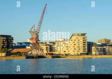 FRANKREICH, GIRONDE (33), BORDEAUX, NEUBAUTEN RUND UM DIE BASSINS ? FLOT Stockfoto