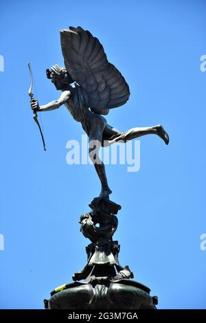 Der Shaftesbury Memorial Fountain, im Volksmund auch als Eros bekannt Stockfoto