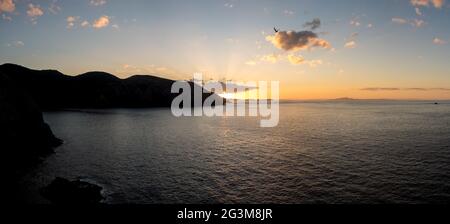 Cape Brett Lighthouse und Cape Brett Hut in Rawhiti New Seeland Stockfoto