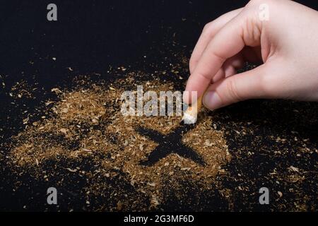 No Tobacco Day Poster für sagen Rauchverbot Konzept Stockfoto