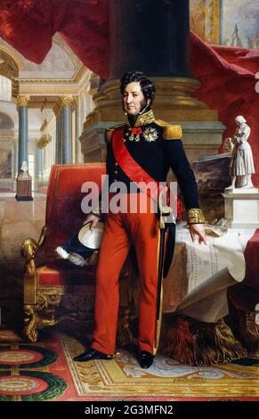 Louis Philippe I. (1773-1850) König von Frankreich (1830-1848), der letzte König des französischen und vorletzten Monarchen von Frankreich, Porträtmalerei von Franz Xaver Winterhalter, 1841 Stockfoto