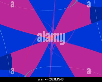 Fraktalbild: glühenden farbigen Streifen und Linien. Stockfoto