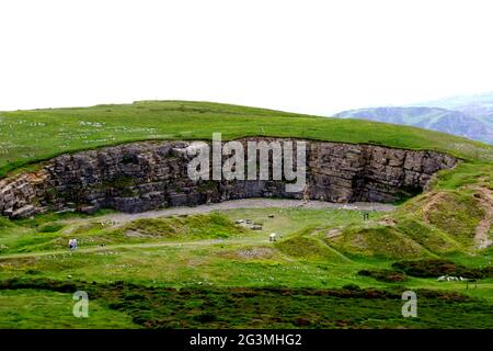 Felswand am Great Orme Llandudno North Wales Stockfoto