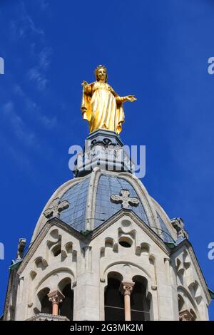 FRANKREICH RHONE (69) LYON. BASILIKA VON FOURVIERE, DENKMALGESCHÜTZTES HISTORISCHES DENKMAL Stockfoto