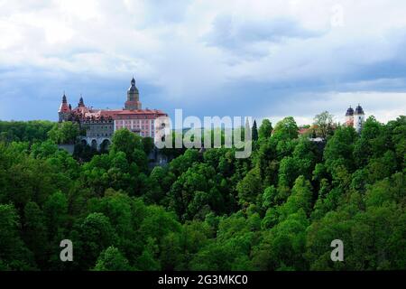 Walbrzych, polen, Schloss Ksiaz, Zamek Ksiaz, Ksiaz, Polen, dolny slask, niederschlesien, Aero, Luft, Jahreszeit, Landschaft, Stockfoto