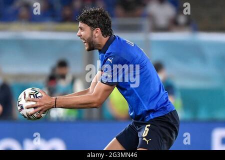Roma, Italien. Juni 2021. Manuel Locatelli aus Italien während der UEFA Euro 2020 Gruppenphase - Gruppe A Fußballspiel zwischen Italien und der Schweiz im stadio Olimpico in Rom (Italien), 16. Juni 2021. Foto Andrea Staccioli/Insidefoto Kredit: Insidefoto srl/Alamy Live News Stockfoto