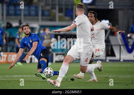 Roma, Italien. Juni 2021. Manuel Locatelli aus Italien während der UEFA Euro 2020 Gruppenphase - Gruppe A Fußballspiel zwischen Italien und der Schweiz im stadio Olimpico in Rom (Italien), 16. Juni 2021. Foto Andrea Staccioli/Insidefoto Kredit: Insidefoto srl/Alamy Live News Stockfoto