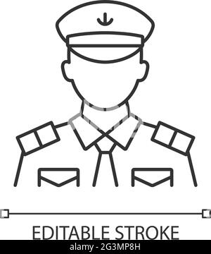 Männlicher Chief Officer lineares Symbol Stock Vektor